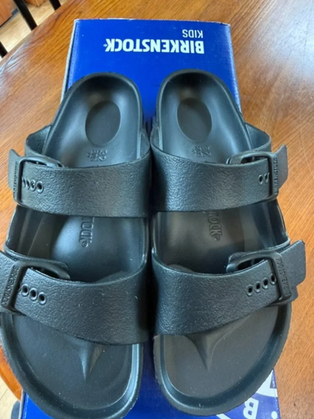 Birkenstock Girls Arizona EVA Black Sandals Size 32 US 1 Narrow NIB
